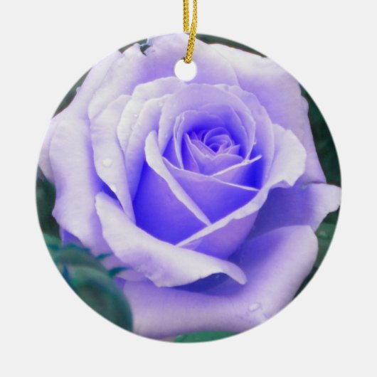 Bleek Lavendel Roos Ornament (Voorkant)