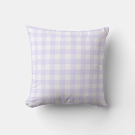 Bleek Lavender Basic Gingham Checkered Pattern Kussen