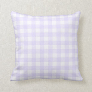 Bleek Lavender Basic Gingham Checkered Pattern Kussen