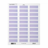 Bleek lavender Blank  label (Full Sheet)