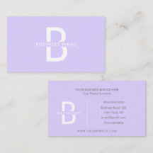 Bleek lavender Monogram Modern Professional