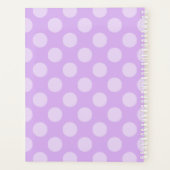 Bleek lavender Polka Dot Planner (Achterkant)
