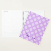 Bleek lavender Polka Dot Planner (Display)
