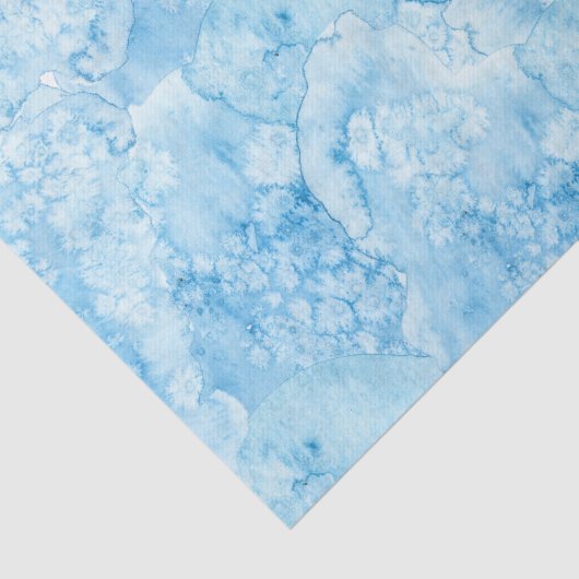 Bleek Lichtblauw 🌊 Waterverf Strandvibe Tissuepapier (Detail)