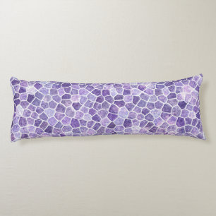 Bleek Lila en Paars gebloed patchwork Terrazo Pa Lichaamskussen