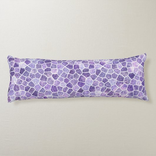 Bleek Lila en Paars gebloed patchwork Terrazo Pa Lichaamskussen (Achterkant)