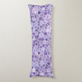 Bleek Lila en Paars gebloed patchwork Terrazo Pa Lichaamskussen (Voorkant Verticaal)