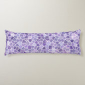 Bleek Lila en Paars gebloed patchwork Terrazo Pa Lichaamskussen (Voorkant)
