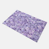 Bleek lila en paarse kasseien patchwork terrazzo P Deurmat (Schuin)