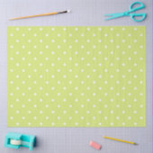 BLEEK LIME GROEN MET WITTE POLKA DOTS TISSUEPAPIER (Craft)