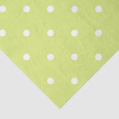 BLEEK LIME GROEN MET WITTE POLKA DOTS TISSUEPAPIER (Detail)