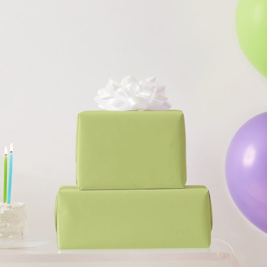 Bleek limoengroene lente- en zomermodekleur cadeaupapier (Feestgeschenken)