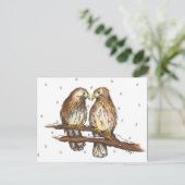 Bleek mannetje Lola Red Tailed Hawk Bird Winter Sn Briefkaart (Staand voorkant)