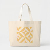 Bleek meloensisch decoderpatroon grote tote bag (Voorkant)
