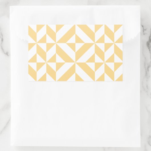 Bleek meloensisch decoderpatroon rechthoekige sticker (Tas)