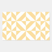 Bleek meloensisch decoderpatroon rechthoekige sticker (Voorkant)