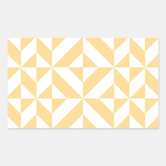 Bleek meloensisch decoderpatroon rechthoekige sticker (Voorkant)