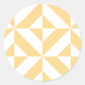 Bleek meloensisch decoderpatroon ronde sticker (Voorkant)