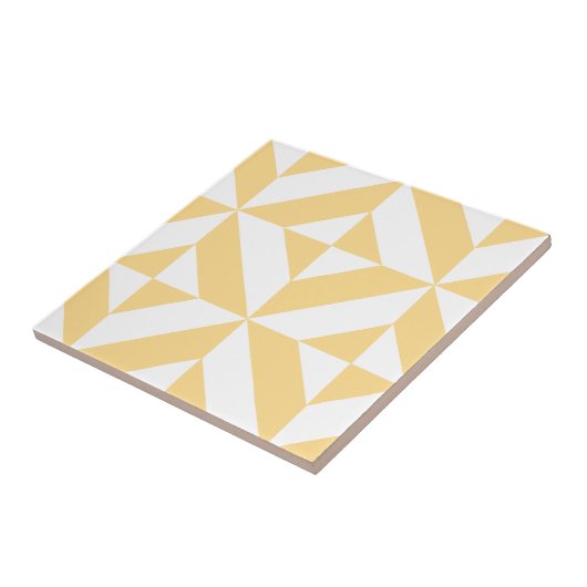 Bleek meloensisch decoderpatroon tegeltje (Zijkant)