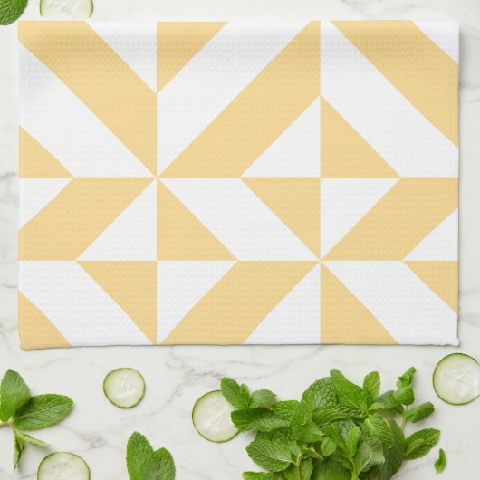 Bleek meloensisch decoderpatroon theedoek (Gevouwen)