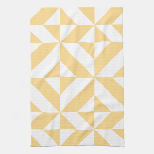 Bleek meloensisch decoderpatroon theedoek (Verticaal)