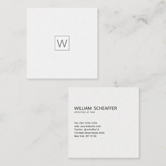 Bleek Mestculine Modern ALL TRADES Professional Vierkante Visitekaartje (Voorkant / Achterkant)