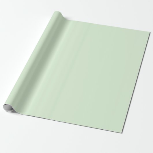 Bleek Milky Jade Green Cadeaupapier (Uitgerold)