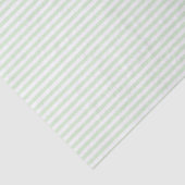 Bleek Milky Jade Green en White Striped Pattern Tissuepapier (Detail)