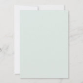 Bleek Mint Anemoon Bruiloft Kaart (Achterkant)