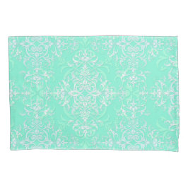 Bleek Mint Green Double Damask Kussensloop