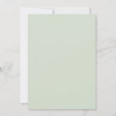 Bleek Mint Koraal Wilde Bloem Bruiloft Kaart (Achterkant)