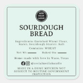 Bleek Mint Sourdough Ingredienten Cottage Sticker (Voorkant)
