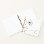 Bleek modern Simple Floral Baby shower Guestbook Notitieboek (Binnen)