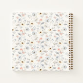 Bleek modern Simple Floral Baby shower Guestbook Notitieboek (Achterkant)