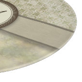 Bleek muntpatroon met monogram snijplank (Hoek)
