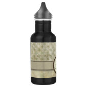 Bleek muntpatroon met monogram waterfles (Links)