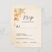 Bleek Oranje najaar van de zomer RSVP Kaartje (Voorkant / Achterkant)