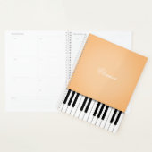 Bleek Oranje pianomuziekketsenbord Gepersonaliseer Planner (Display)