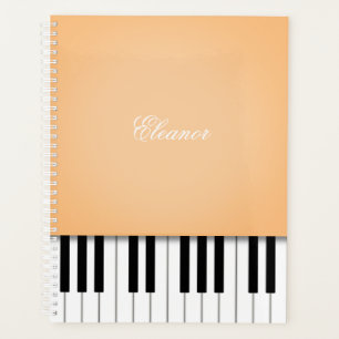 Bleek Oranje pianomuziekketsenbord Gepersonaliseer Planner