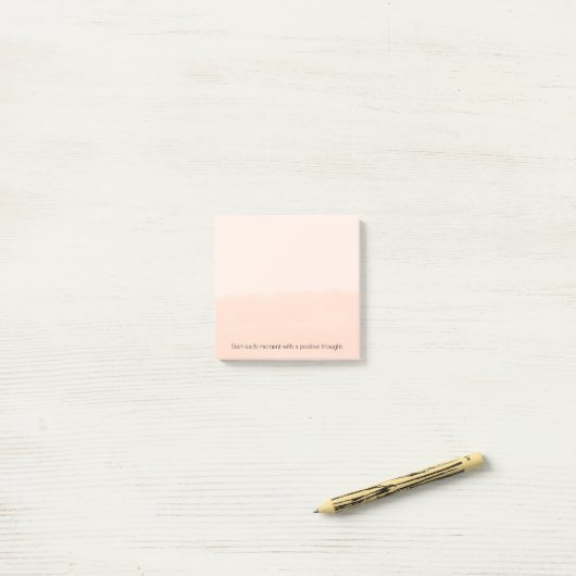 Bleek Oranje Waterverf Abstract Post-it® Notes (Op bureau)