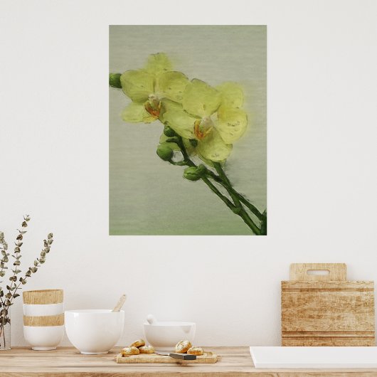 Bleek Orchid Poster (Keuken)