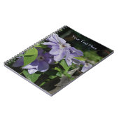 Bleek Paars Clematis Flowers Natuur Notitieboek (Linkerzijde)