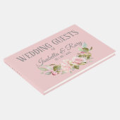  Bleek Paars en roze rozenhuwelijk Gastenboek (Hoek)