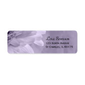Bleek Paars gekleurd Gerber Daisy Return-adres Etiket (Voorkant)