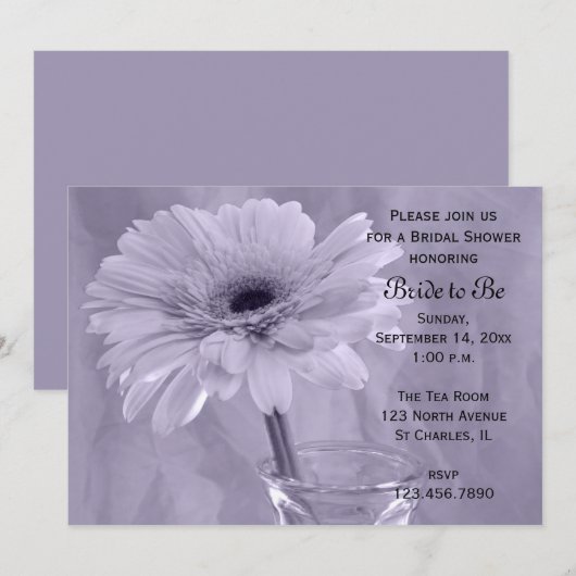 Bleek Paars gekleurd Vrijgezellenfeest Kaart (Voorkant / Achterkant)