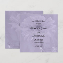 Bleek Paars Gerber Daisy Wedding Rehearsal Dinner Kaart