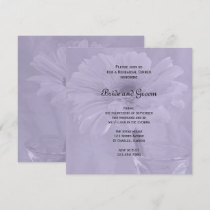 Bleek Paars Gerber Daisy Wedding Rehearsal Dinner Kaart