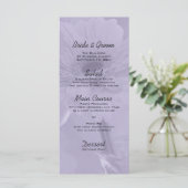 Bleek Paars getinte Daisy Wedding Menu (Staand voorkant)