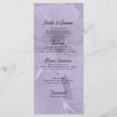 Bleek Paars getinte Daisy Wedding Menu (Voorkant)