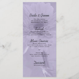 Bleek Paars getinte Daisy Wedding Menu